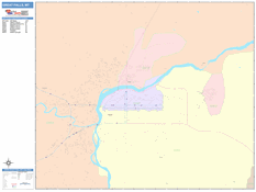 Great Falls Digital Map Color Cast Style